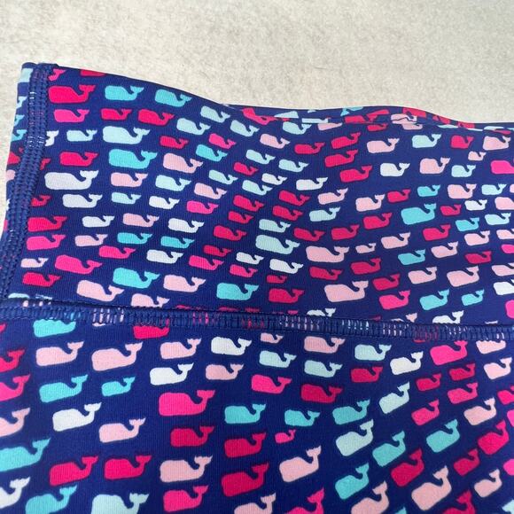 Vineyard Vines Womens All Over Whale Print Performance Leggings M Capri Athletic - Picture 3 of 9